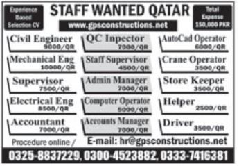 Engineering & Technical Staff Jobs In Qatar