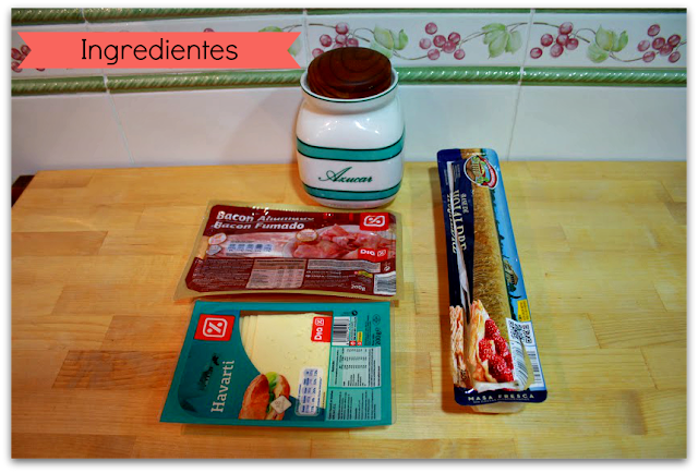 Ingredientes para elaborar palmeritas dulces y saladas