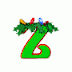 Letras animadas verdes Navidad