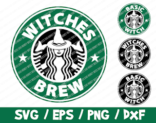 Witches Brew SVG, Basic Witch SVG, DIY Coffee Cup, Starbucks Cup Vinyl, Coffee Lover, Starbucks Halloween, Funny Starbucks Logo Witches Logo