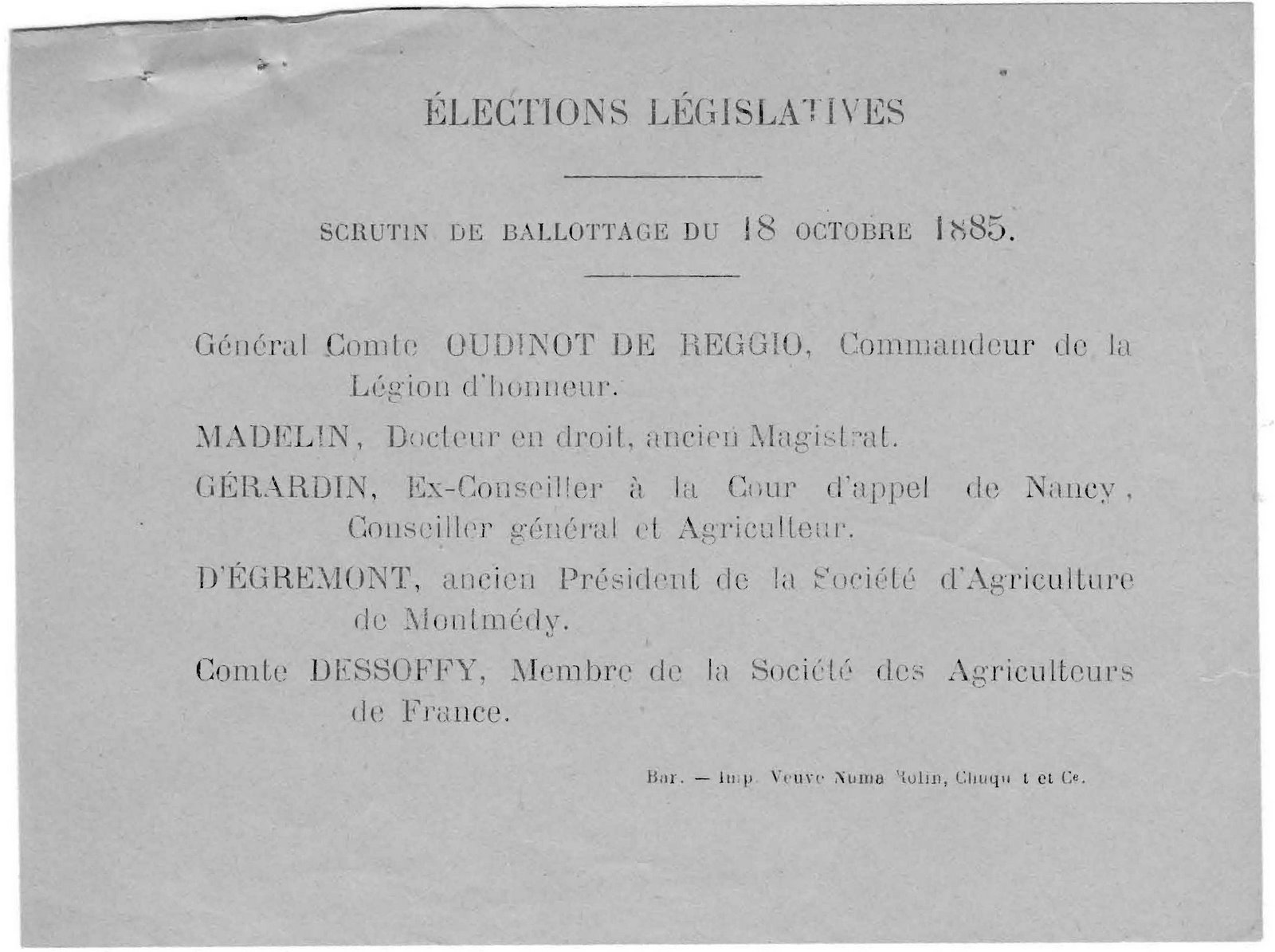 ... Lesort Madelin: Lettre de condolÃ©ances de Louis Magisson Ã 