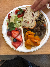 A traditonal feast on a compostable plate