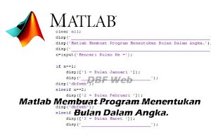 Matlab Membuat Program Menentukan Bulan Dalam Angka.