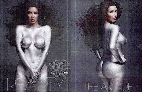 kim kardashian silver paint photos w magazine. Kim Kardashian W Magazine Pics