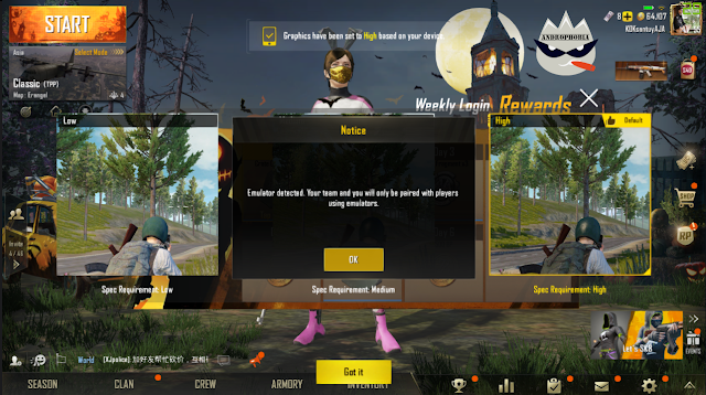 emulator detected, pubg mobile, game helper, octopus