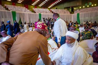 2023 Presidential candidate of the ruling All Progressives Congress (APC), Asiwaju Bola Ahmed Tinubu, signs the Peace Accord for Presidential candidates