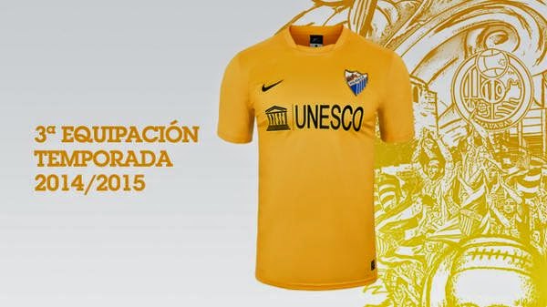 Tercera Camiseta Nike del Málaga 2014/2015 Tercera Camiseta Nike del Málaga 2014/2015
