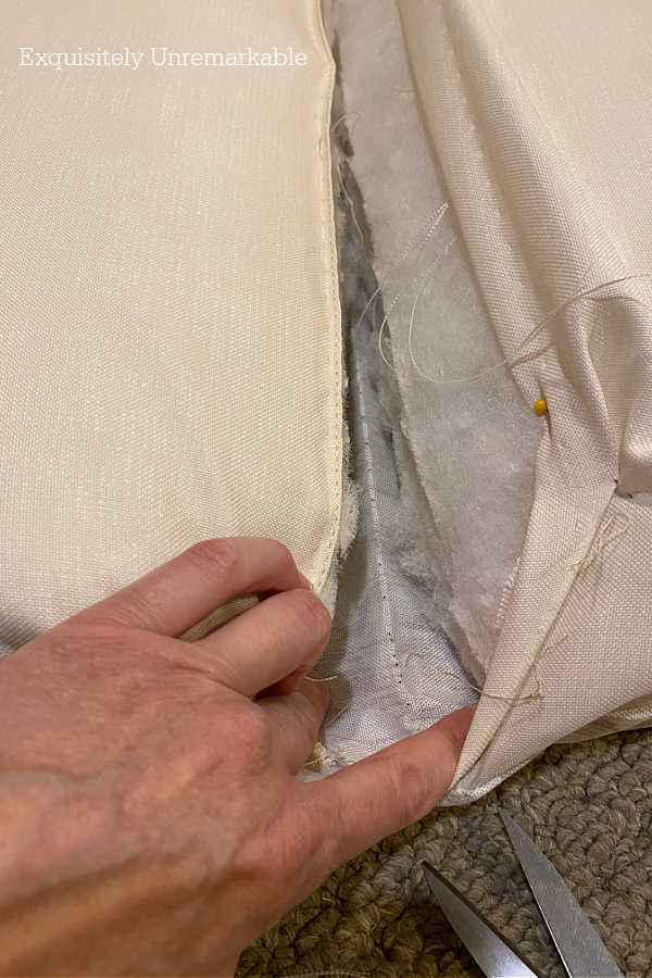Cutting Sections Of Cushion Apart