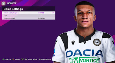 PES 2020 Faces Rodrigo Becão by Rachmad ABs