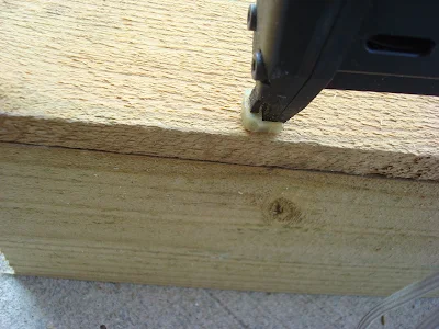 nail gun into cedar