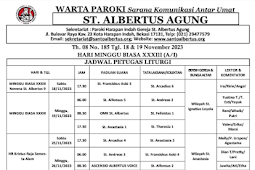 WARTA MINGGU BIASA XIII 18 DAN 19 NOV 2023