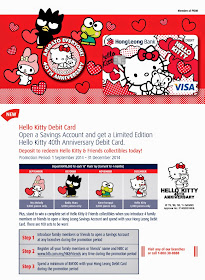 Hello Kitty 40th Anniversary Debit Card