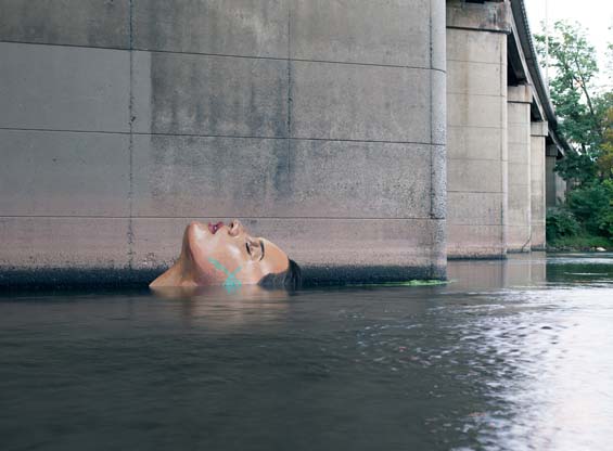 Women’s Portraits In The Middle Of Water by Street Artist Hula Balances