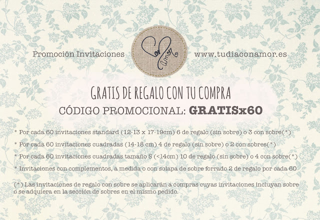 Invitaciones de boda gratis de regalo por vuestra compra