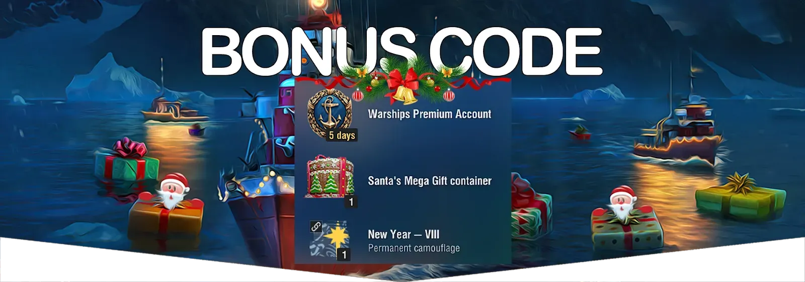 Image of Bonus Code header banner