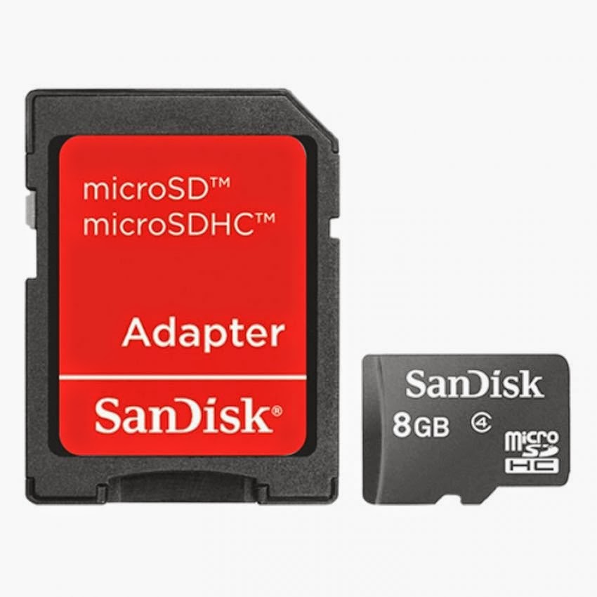 Sandisk Micro SDHC 8GB Class 4 + Adapter Memory Card