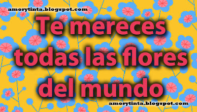 te mereces todas las flores del mundo