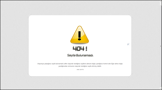Özel 404 Hata Sayfası Oluşturun