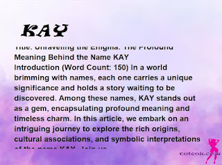 meaning of the name "KAY"