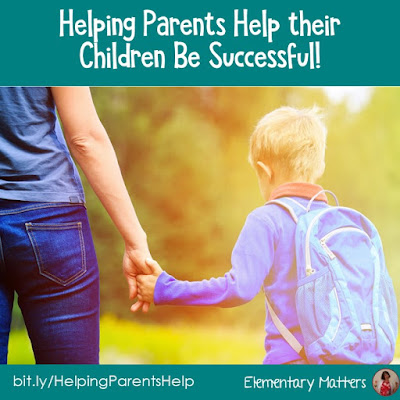 Helping Parents Help their Children be Successful: Here are some ideas to help keep communication open and share information with parents. Plus, there's a freebie!