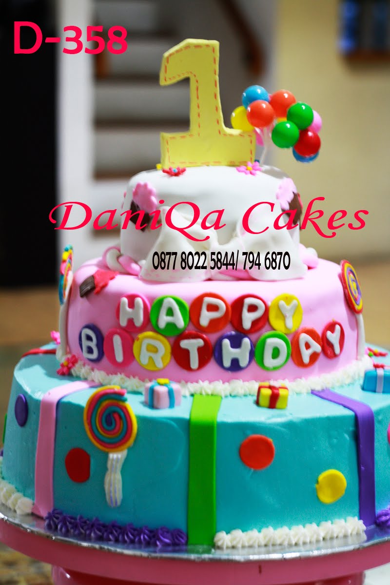 DaniQa Cake And Snack Kue Ulang Tahun Pertama 3 Tingkat