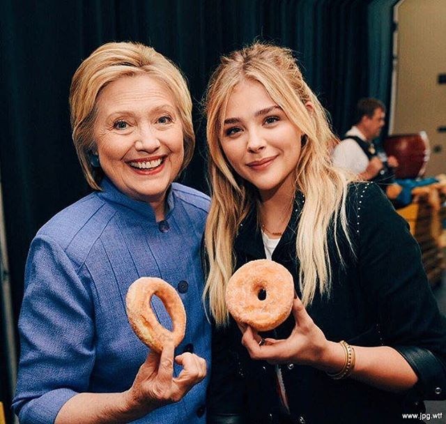 Hillary Clinton & Chloe Moretz Donut comparison