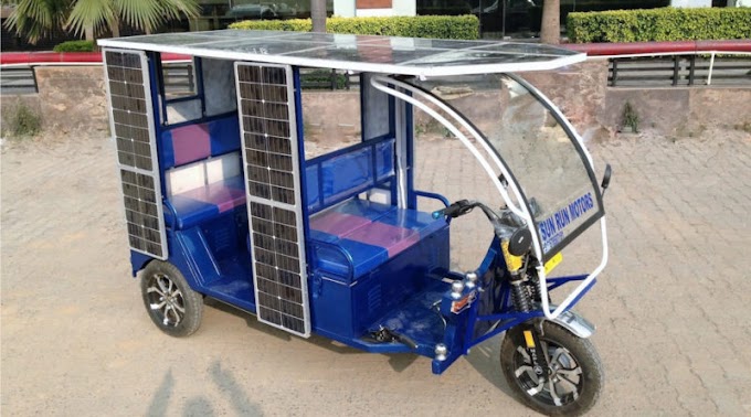 How to set solar panel in E rickshaw?