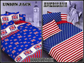  Sprei  Anak Motif  Bendera Inggris dan Amerika Pojok Sprei  