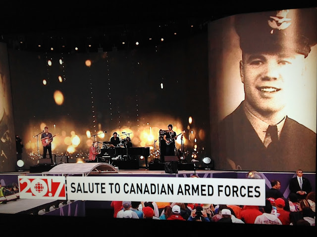 Screenshot CBC coverage Canada 150, Ottawa - Performance to honour our troops