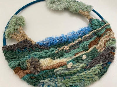Hoop weaving of landscape and sea