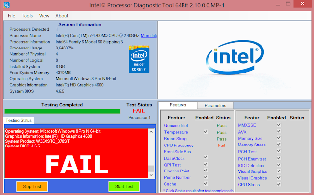 Intel Processor Diagnostic Tool untuk Memeriksa Fungsi dan Ketahanan Processor