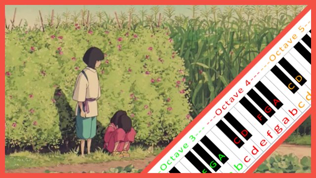 The Name of Life (Spirited Away) Piano / Keyboard Easy Letter Notes for Beginners