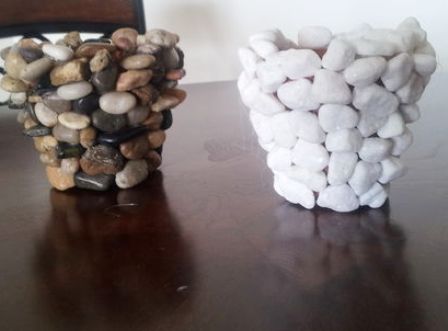 Stones Pot DIY Pot Tanaman Cantik dari  Batu  Alam Sungai  