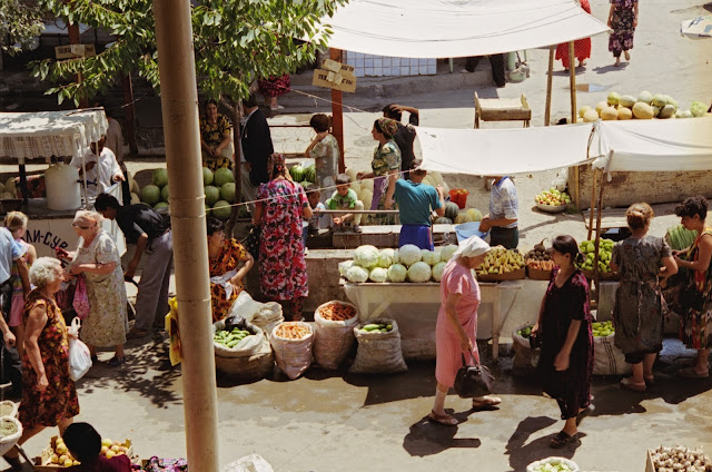 Ouzbékistan, Samarcande, Marché Siyab, © Louis Gigout, 1999