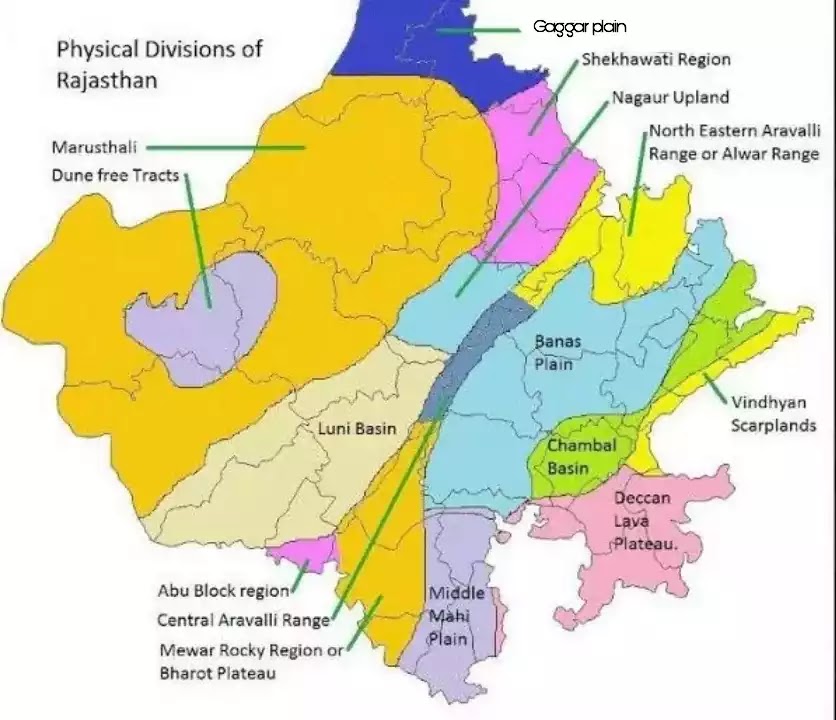 Rajasthan Blank Map