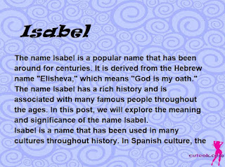 meaning of the name "Isabel"