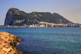 Gibraltar and the Rock in the evening