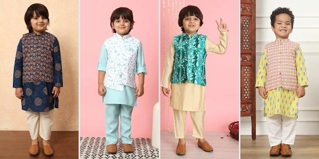 kurta-pajama-with-jacket-for-kids