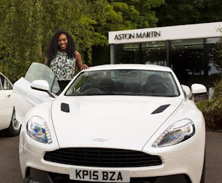 Oracene Price's daughter Serena with a car