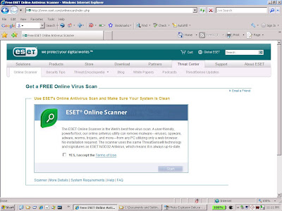 ESET online virus scanner