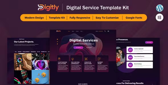 Best Digital Service Agency Elementor Template Kit