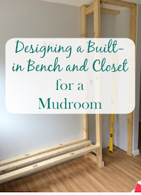 Design your own bench and built in closet for a Mudroom.