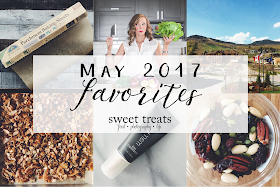 A few favorites from May 2017 from Laura of "Sweet Treats." Recipe, kitchen tool, convenience product, beauty product, travel, in memory of Martine Partridge of “Eat Heal Thrive.” 