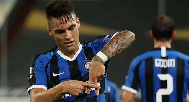 Lautaro Martínez marcó dos goles para la clasificación de Inter a la final de la Liga de Europa