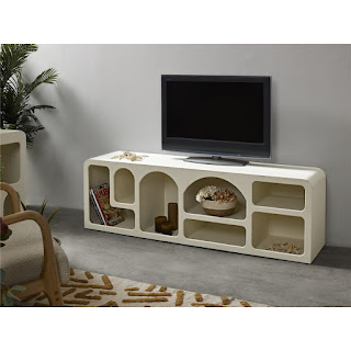 Mueble television madera blanca moderno