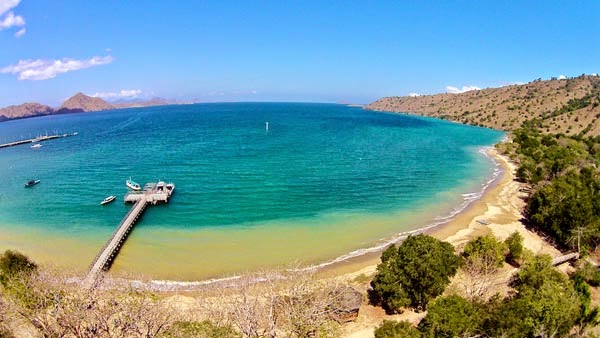 Menikmati, Panorama, Pink, Beach, Di, Flores