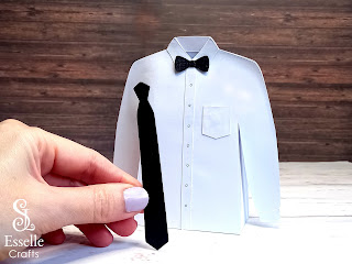 Shirt and Tie Favour Box by Esselle Crafts