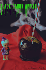 Black candy apples