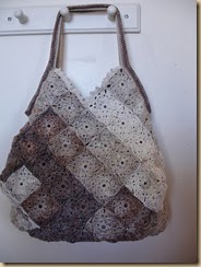 crochet two colors bag