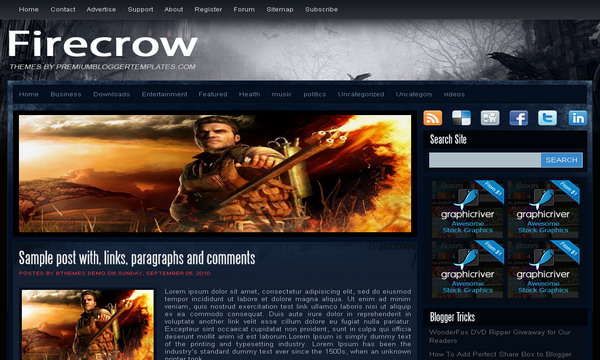 Firecrow Blogger Template